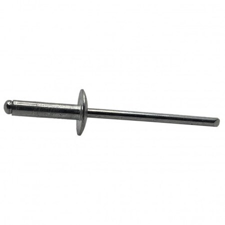 Suburban Bolt And Supply Blind Rivet,  Large Flanged Head,  1/8 in Dia.,  7/16 in L,  Steel Body A064SSBL43S